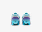 Pair of blue and purple gradient sneakers on a white background